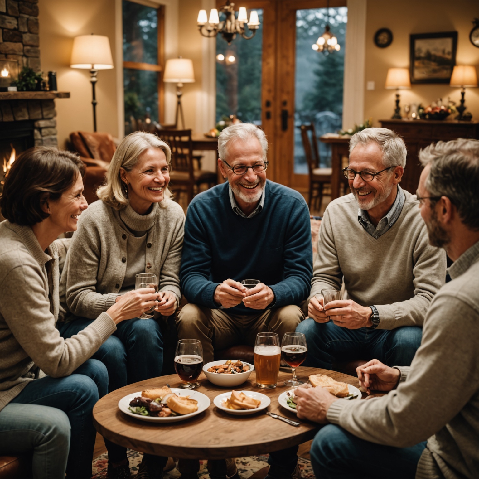 Adults enjoying a gathering