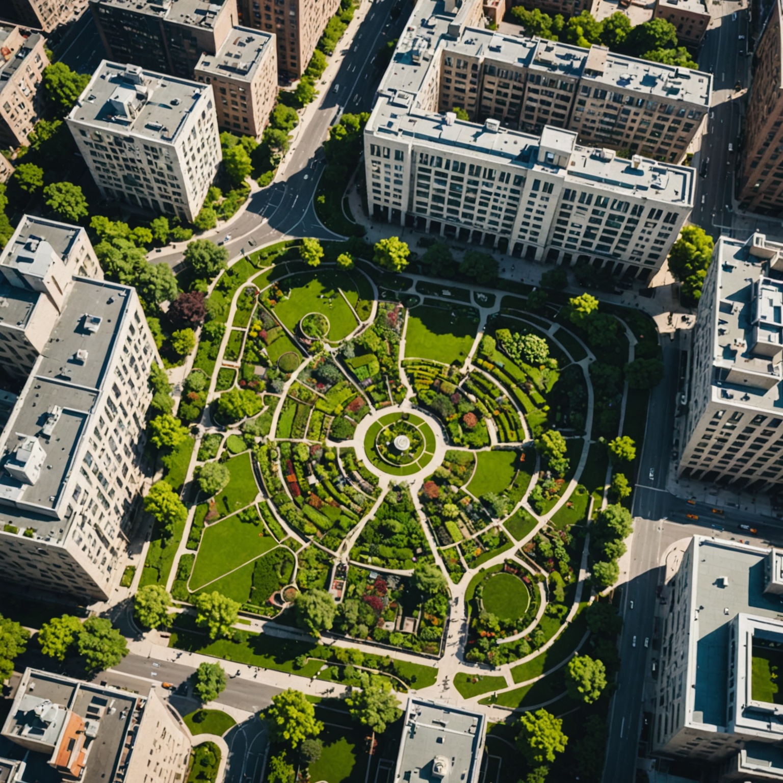 Aerial View of Urban Park Aerial View of Urban Park