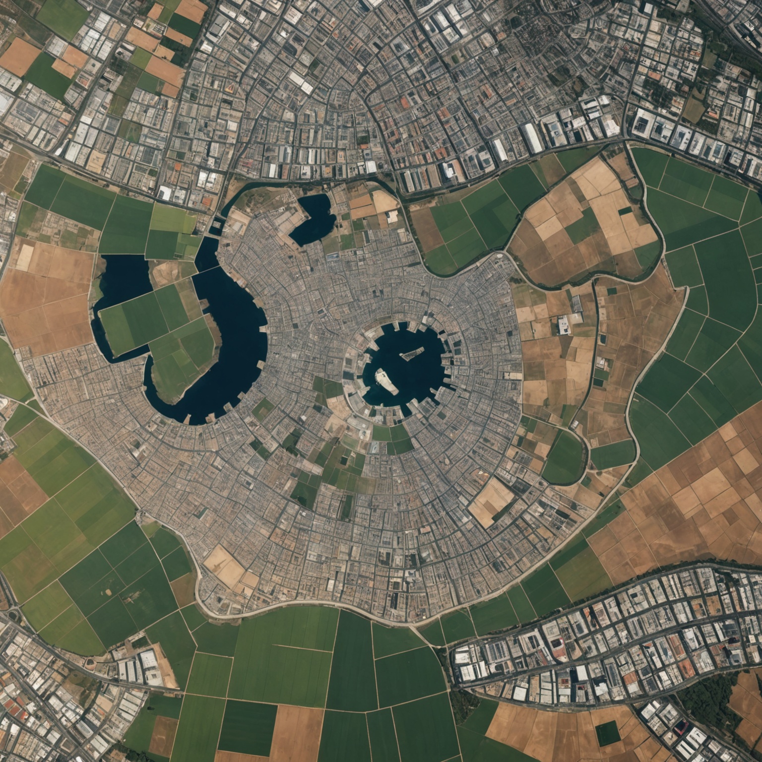 Aerial view highlighting crime hotspots in South Africa Aerial view highlighting crime hotspots in South Africa