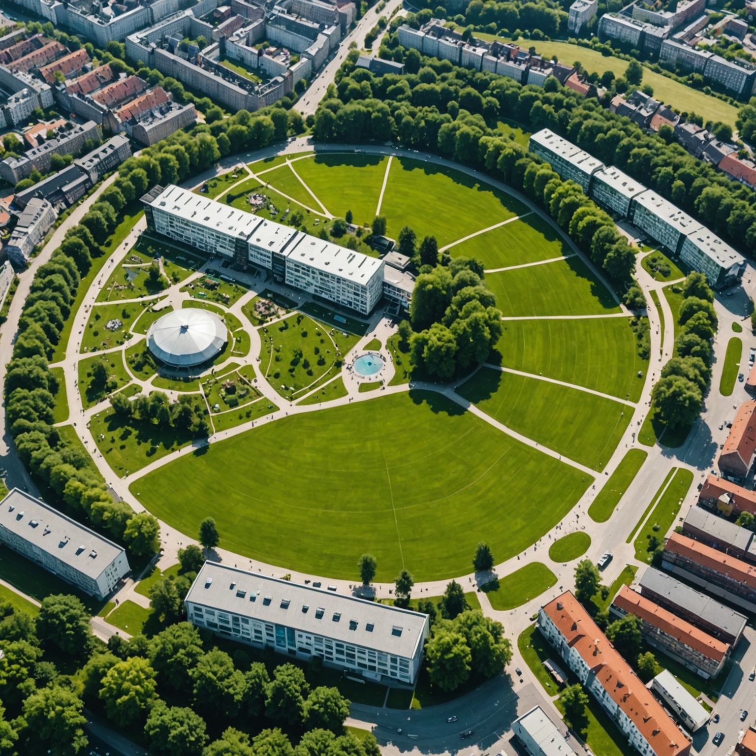 Aerial view of Kulturpark Kladow