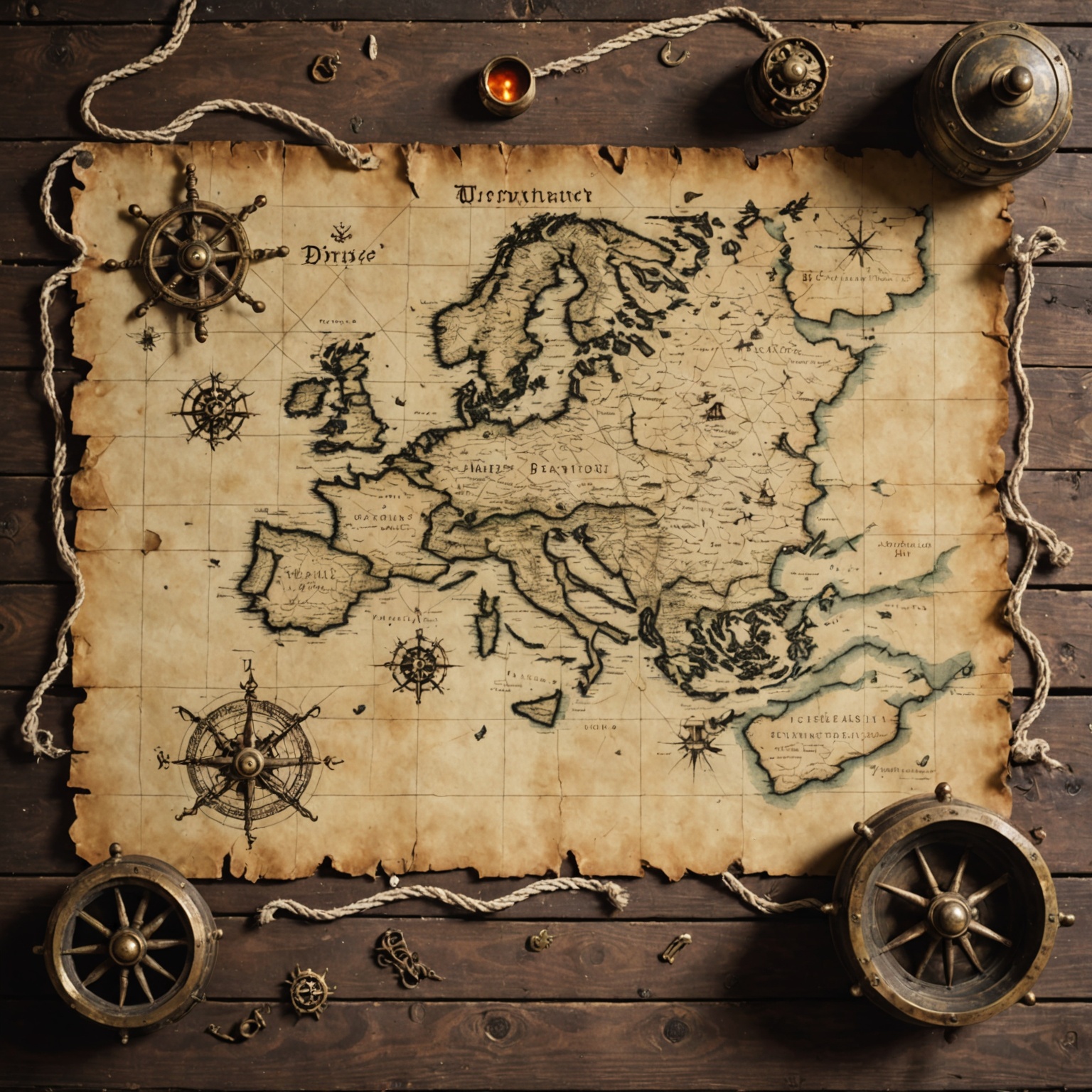 Ancient Pirate Treasure Map