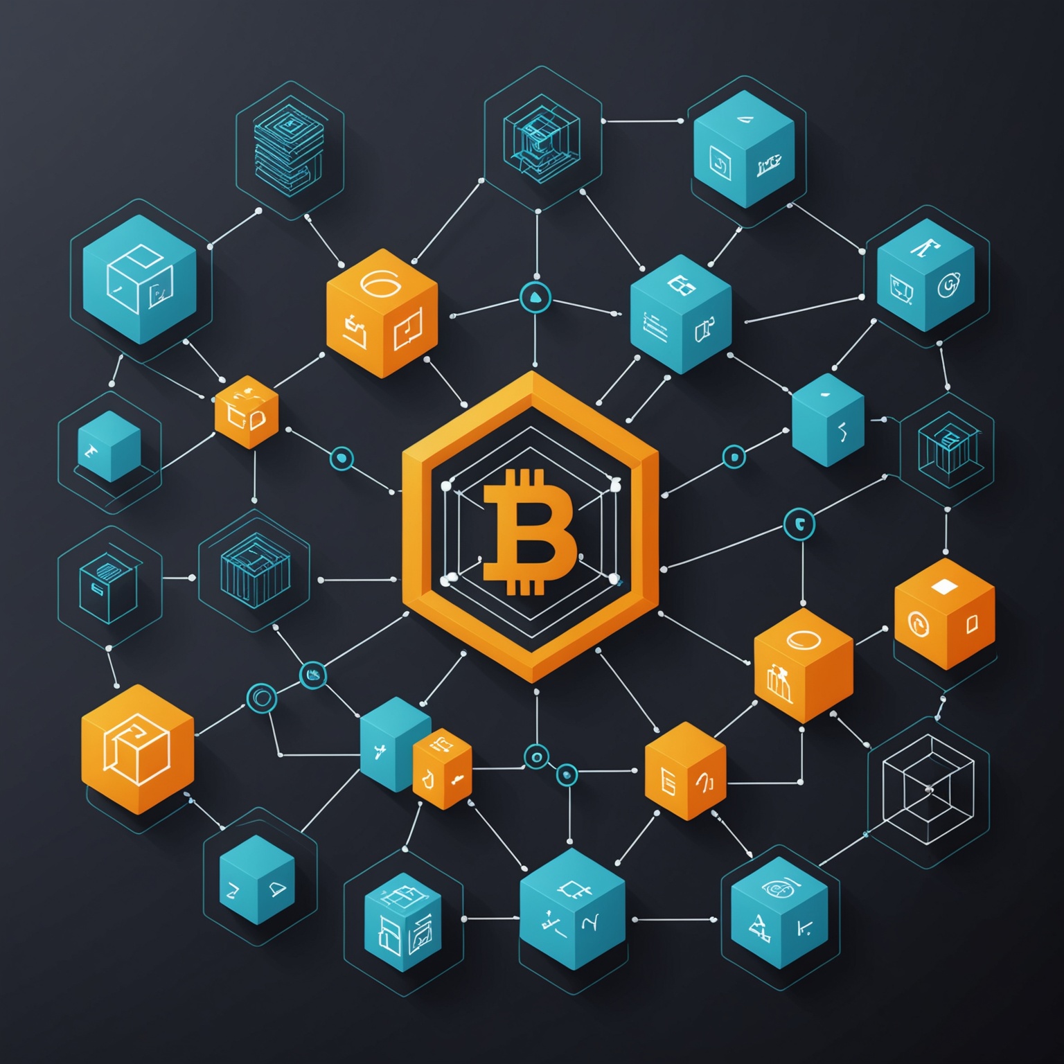 Blockchain technology and smart contracts visual Blockchain technology and smart contracts visual