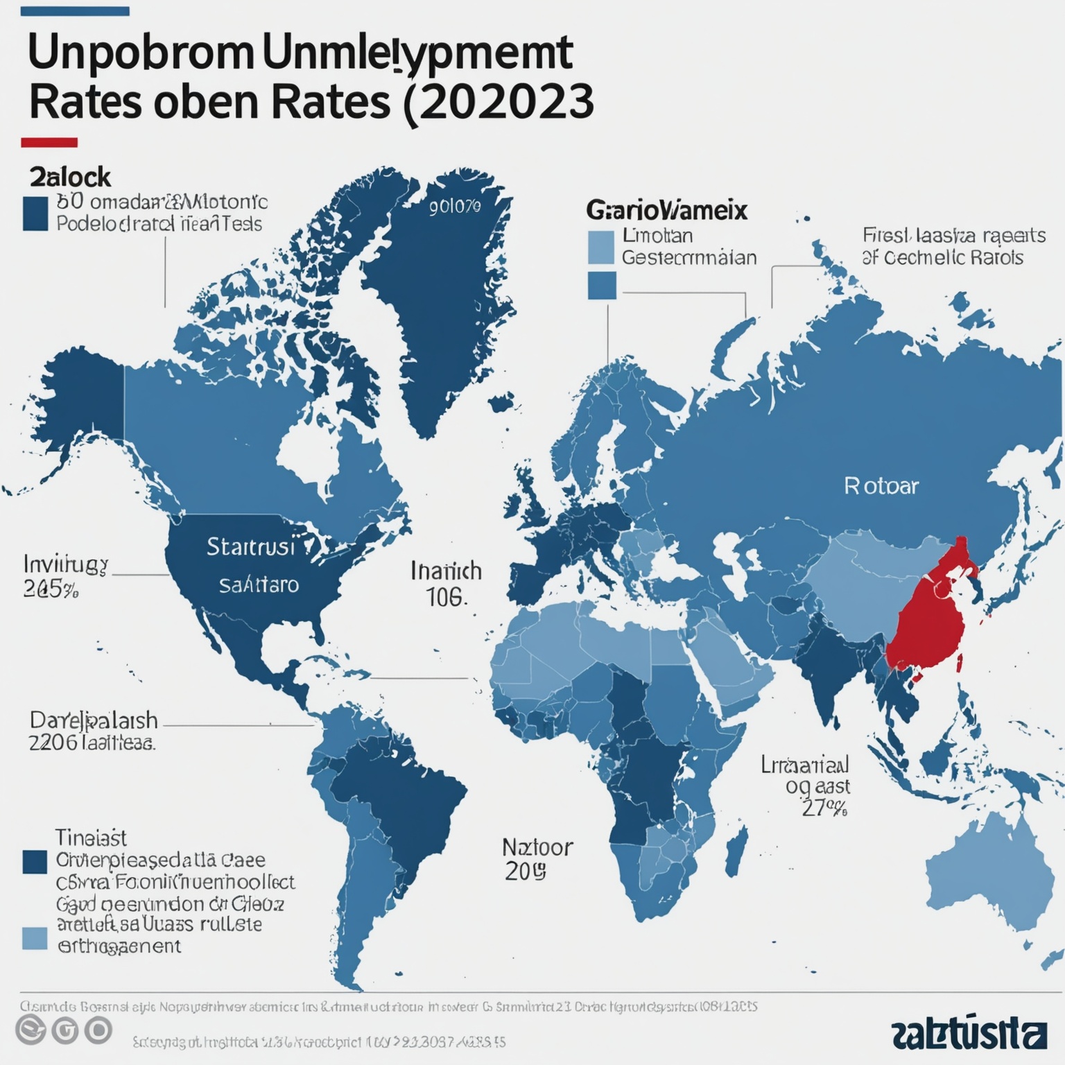 Chart of Global Unemployment Rates 2023 Chart of Global Unemployment Rates 2023