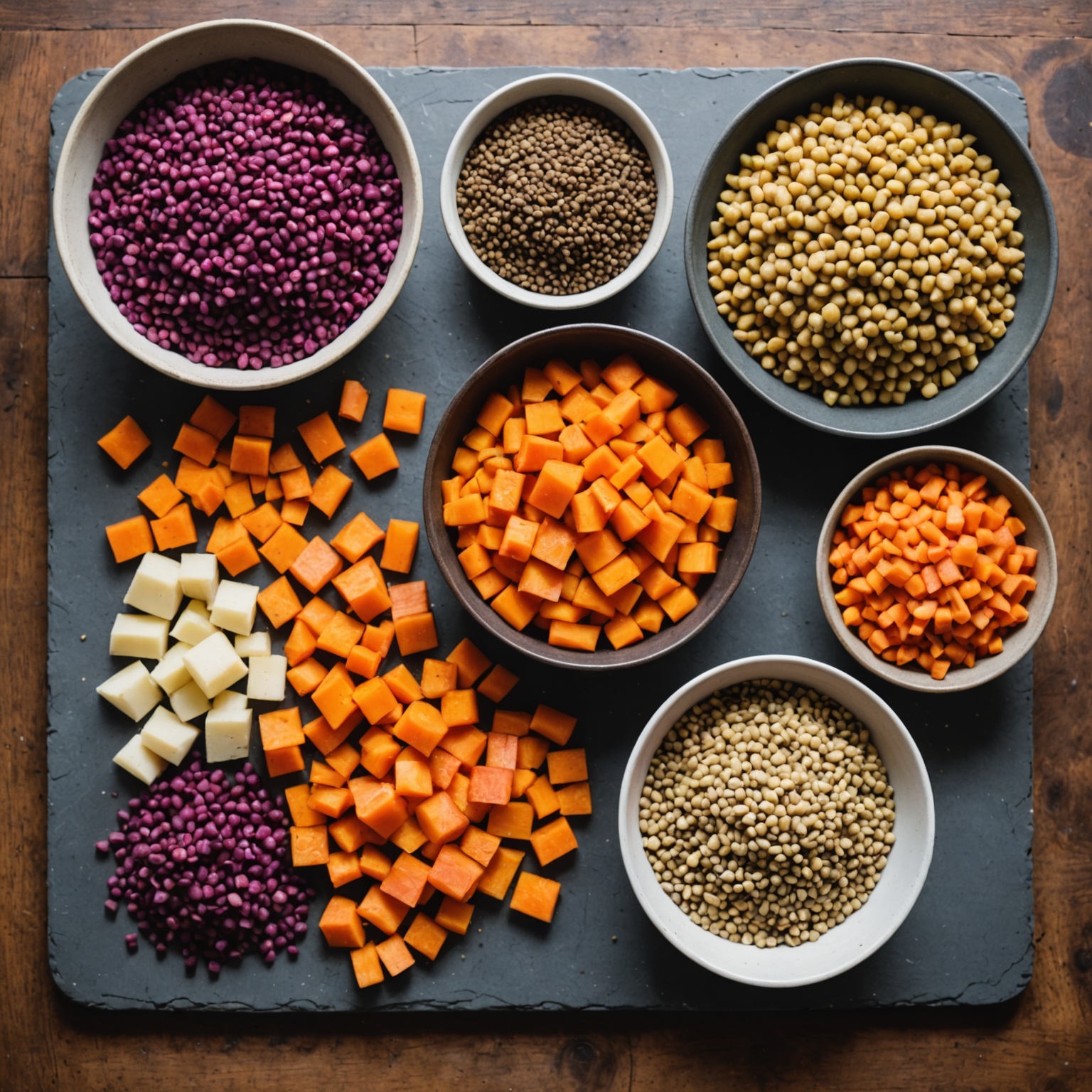 Chopped Root Vegetables and Lentils Chopped Root Vegetables and Lentils