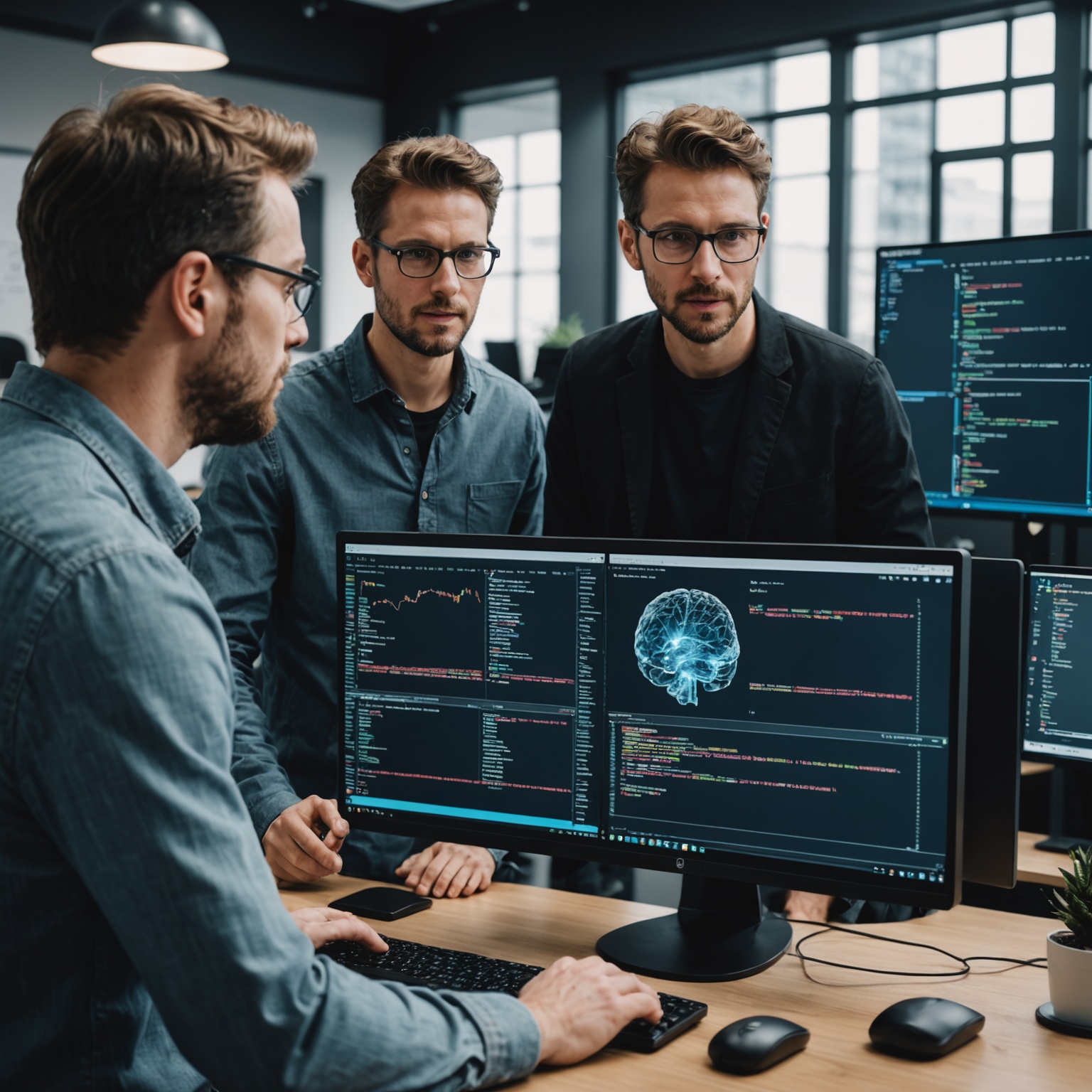 Developers Reviewing AI Suggestions Developers Reviewing AI Suggestions