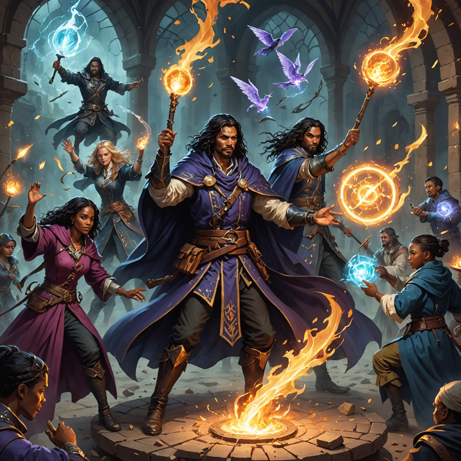 Diverse magical spells in Arcane Battles Diverse magical spells in Arcane Battles