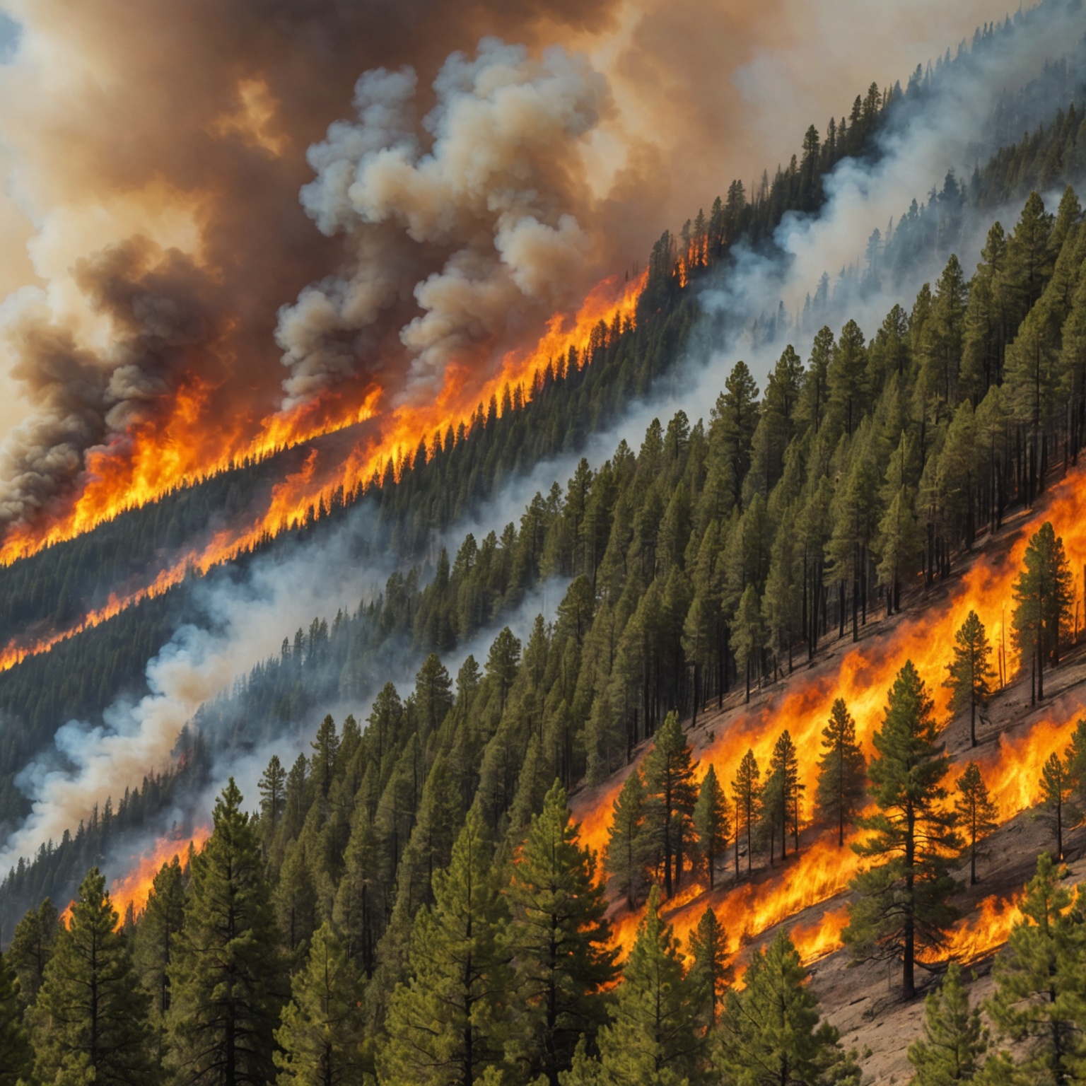 Dry vegetation and wind increasing forest fire risk Dry vegetation and wind increasing forest fire risk