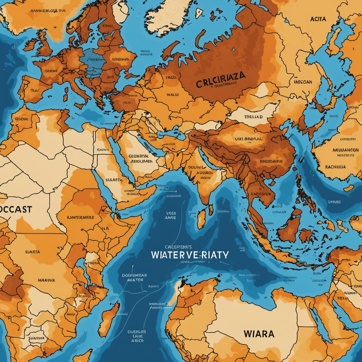 Global Map Showing Water Scarcity Areas Global Map Showing Water Scarcity Areas