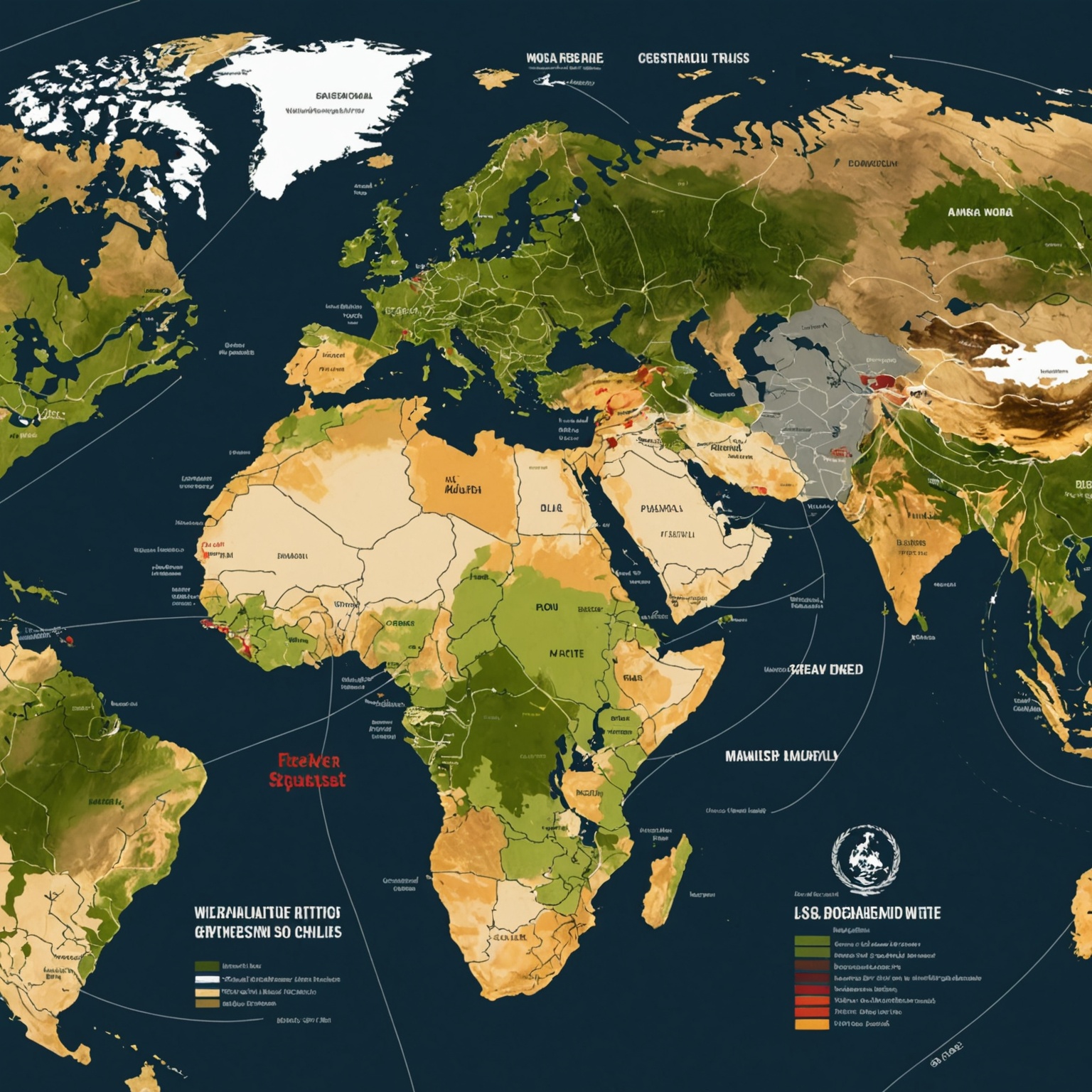 Global illegal wildlife trade routes map Global illegal wildlife trade routes map