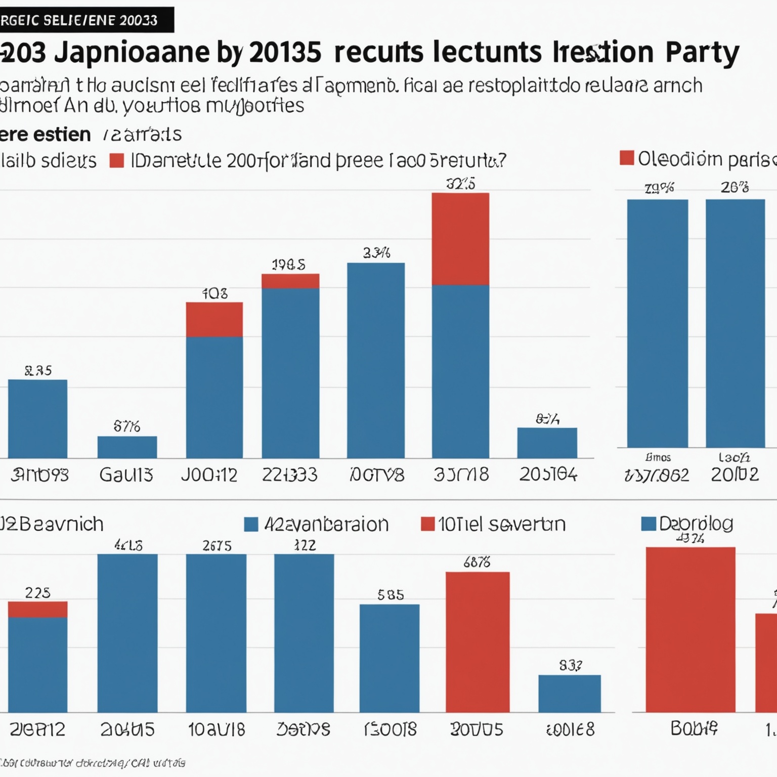 Graph of 2023 Japanese election results by party Graph of 2023 Japanese election results by party