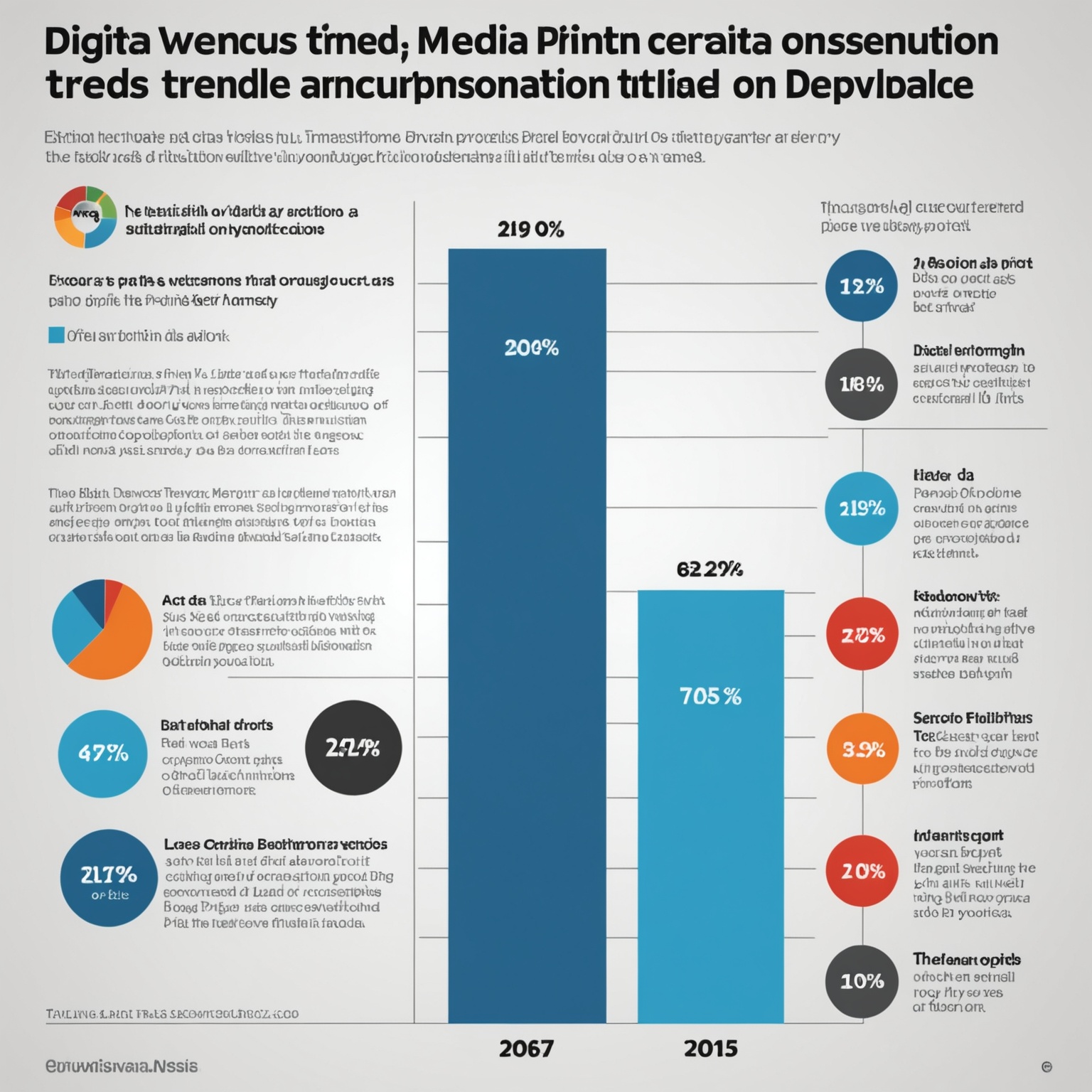 Graph showing digital versus print media consumption trends Graph showing digital versus print media consumption trends