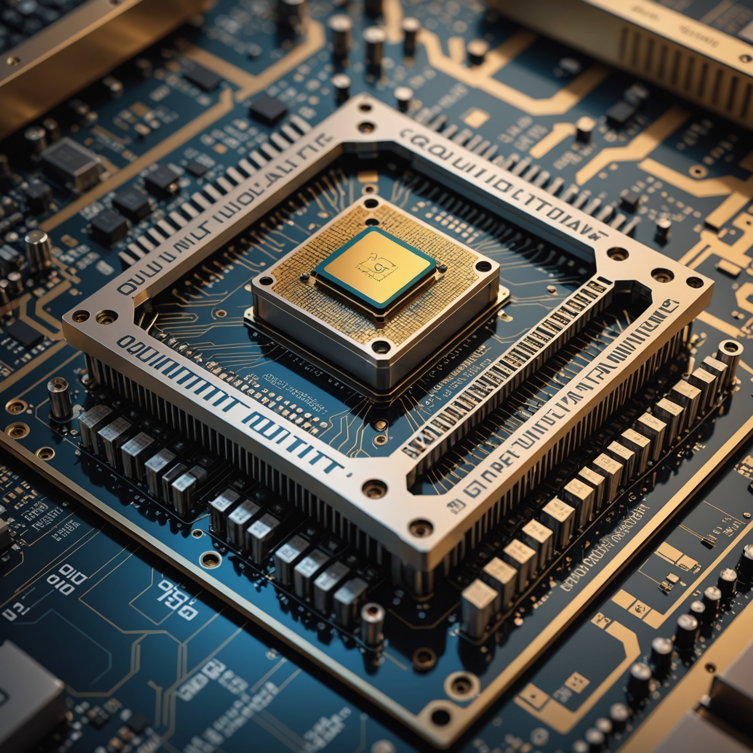 Illustration of 100-qubit quantum processor Illustration of 100-qubit quantum processor