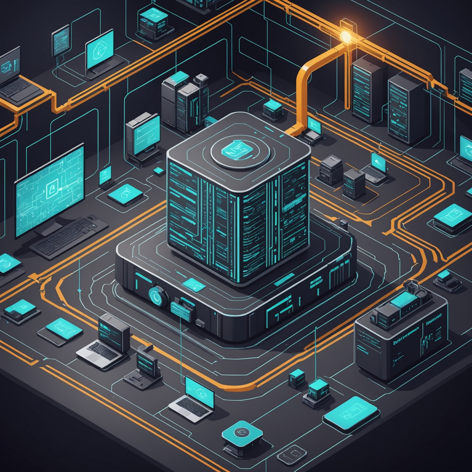 Infrastructure as Code Concept Illustration Infrastructure as Code Concept Illustration
