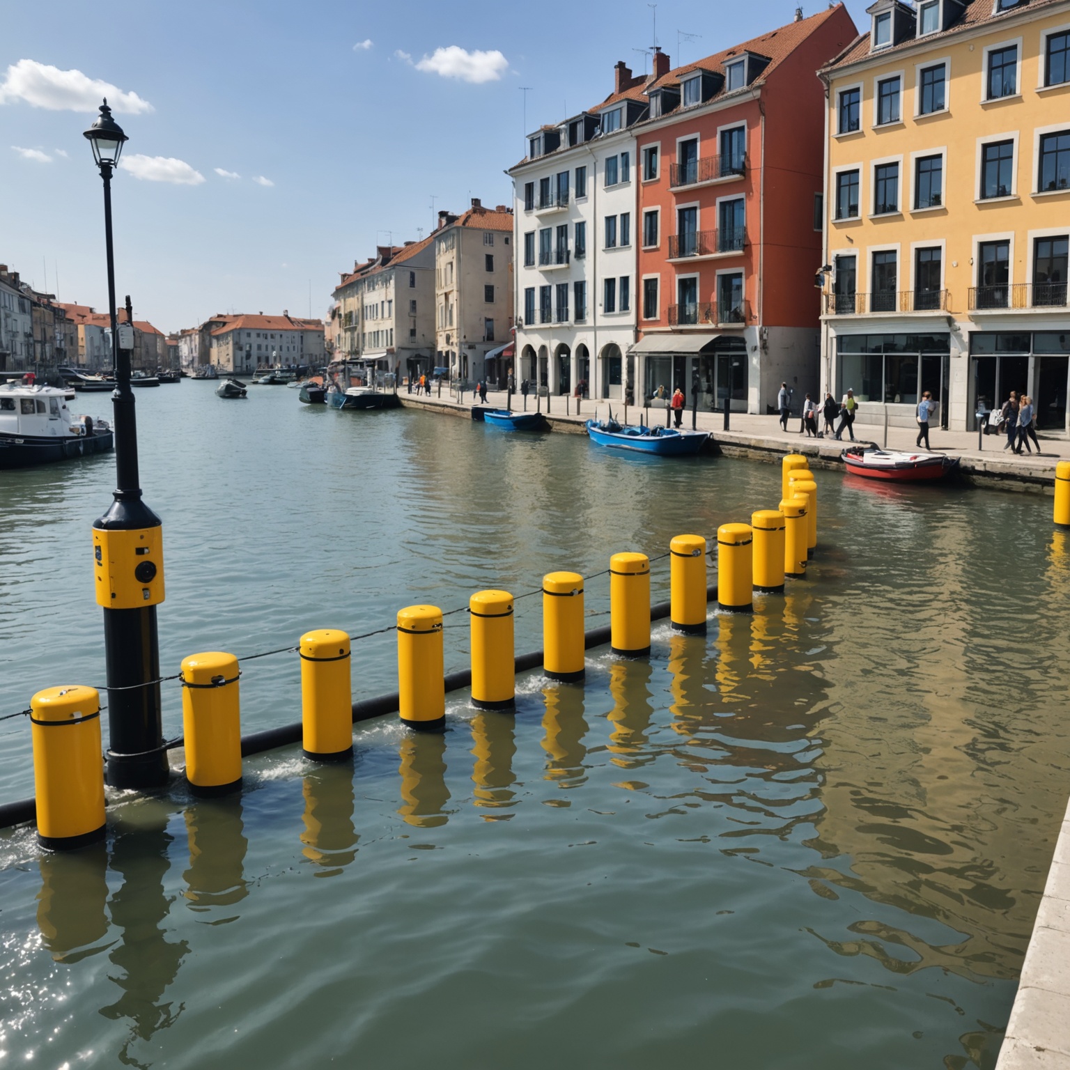 Innovative floating barriers adapting to flood levels Innovative floating barriers adapting to flood levels
