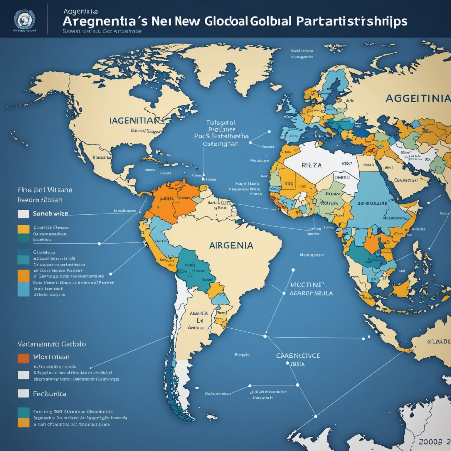Map of Argentina's new global partnerships Map of Argentina's new global partnerships