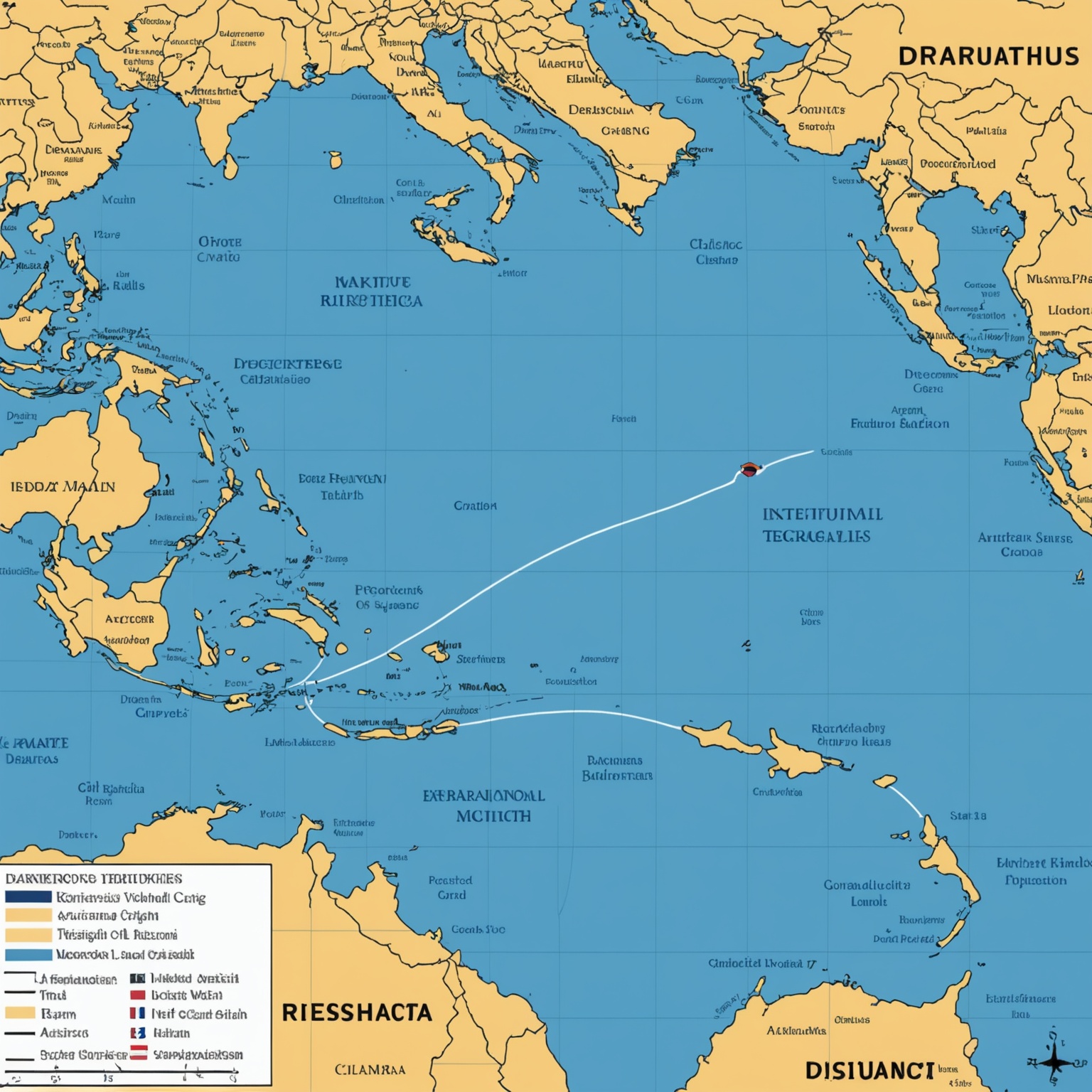 Map of disputed maritime territories with new legal demarcations Map of disputed maritime territories with new legal demarcations