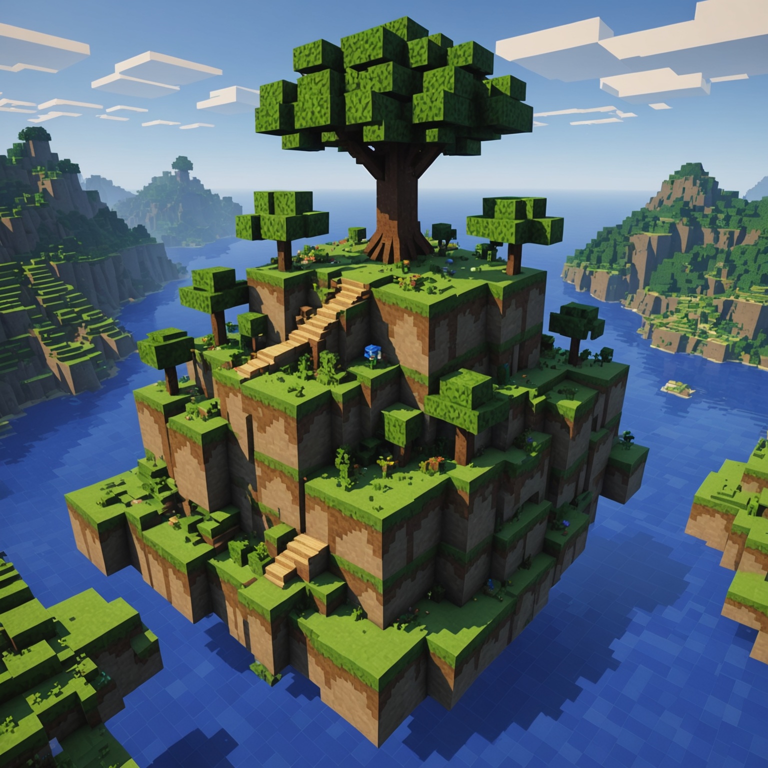 Minecraft SkyBlock starting island Minecraft SkyBlock starting island