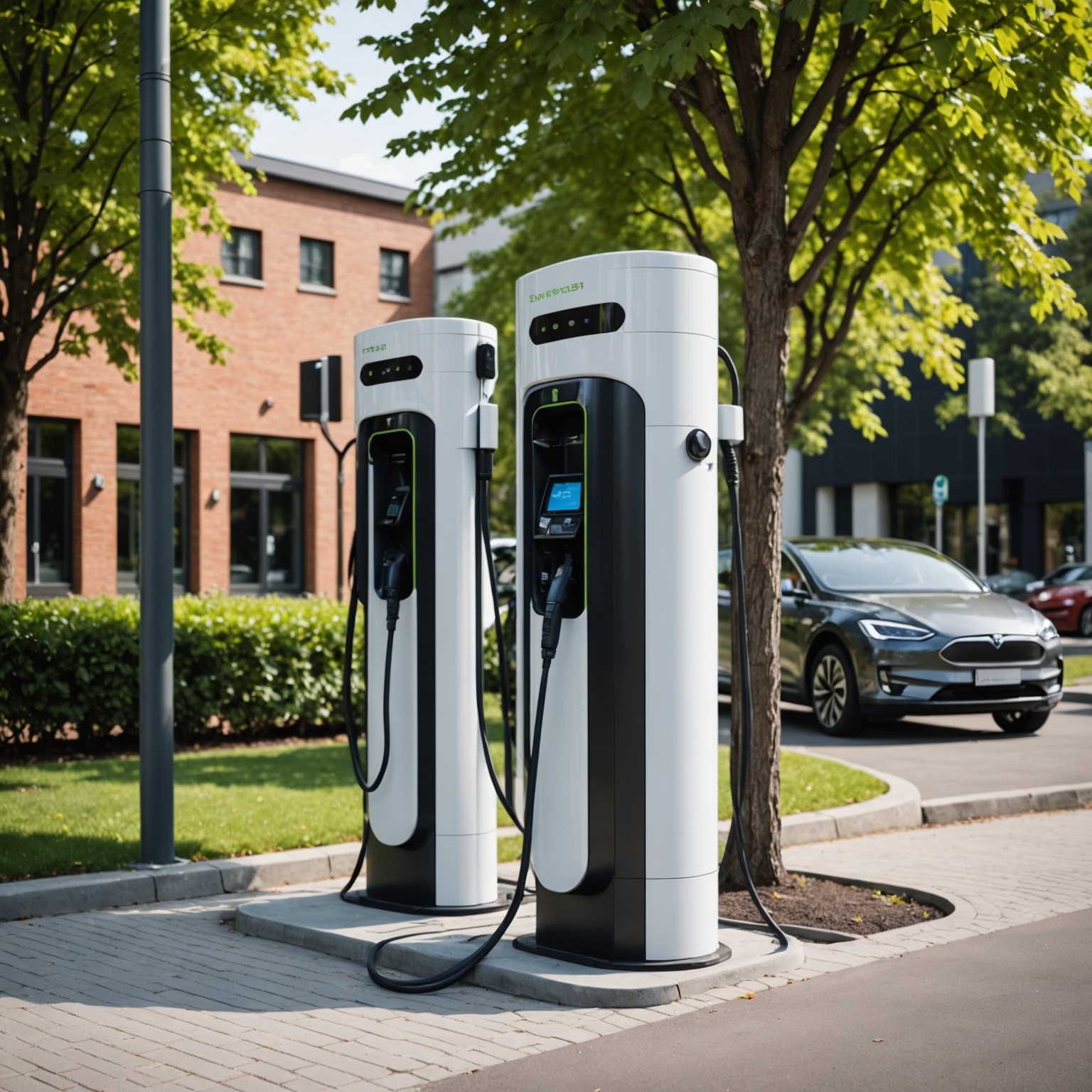 Modern Electric Vehicle Charging Station