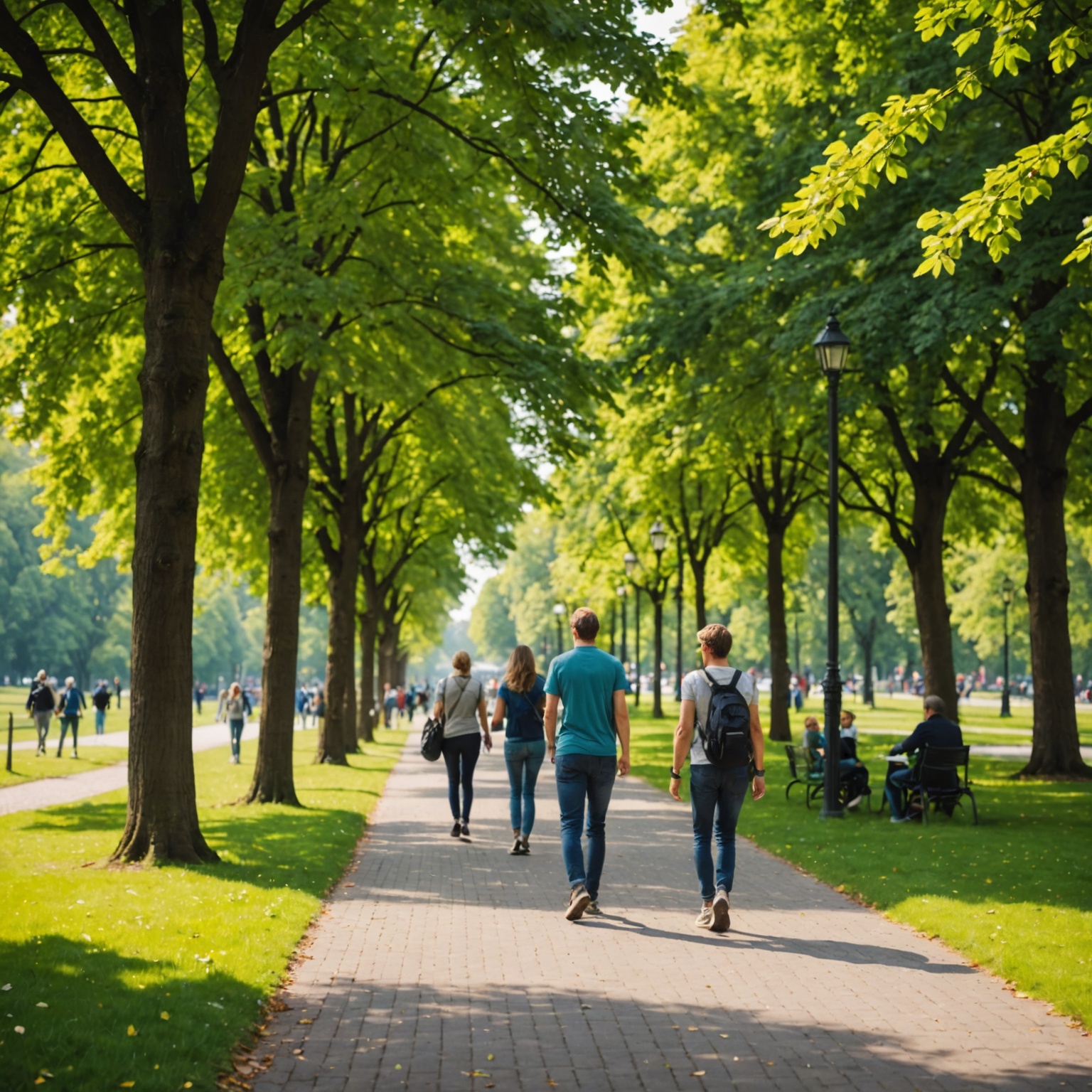 People Walking in Park