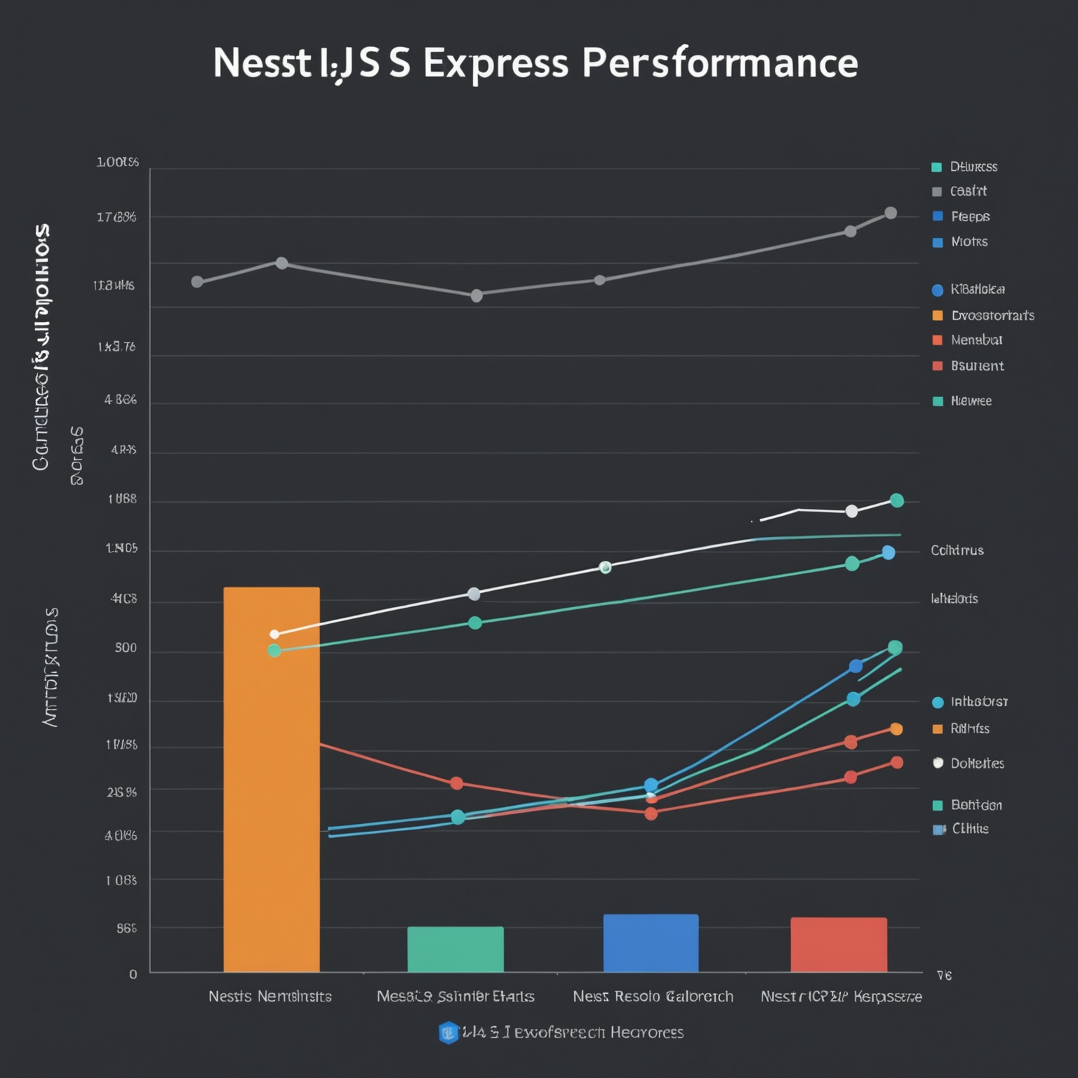 Performance comparison graph of NestJS and Express Performance comparison graph of NestJS and Express