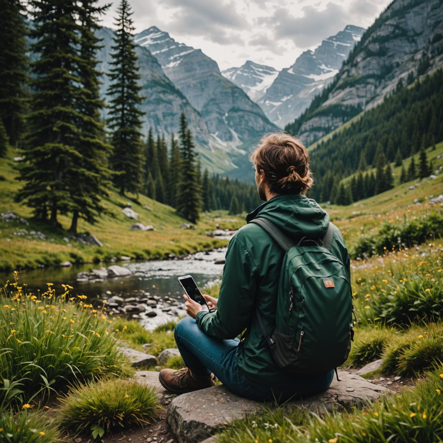 Person enjoying nature