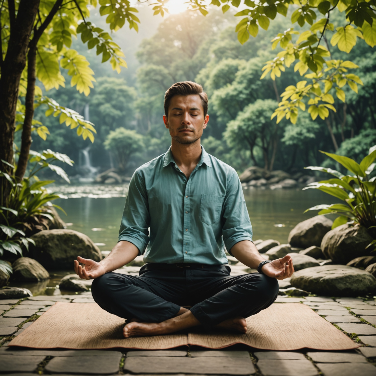 Person meditating Person meditating