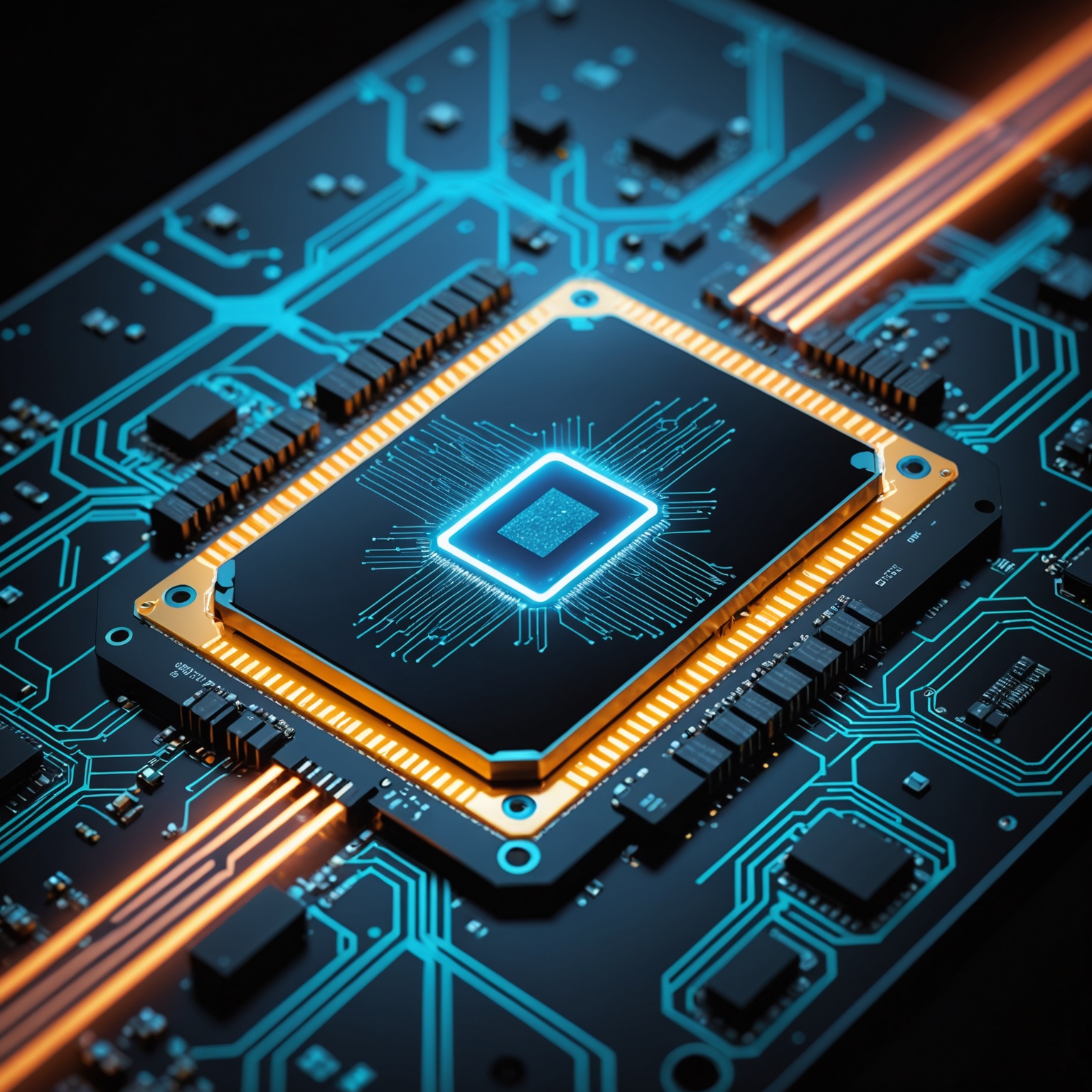 Photonic chip technology illustration Photonic chip technology illustration