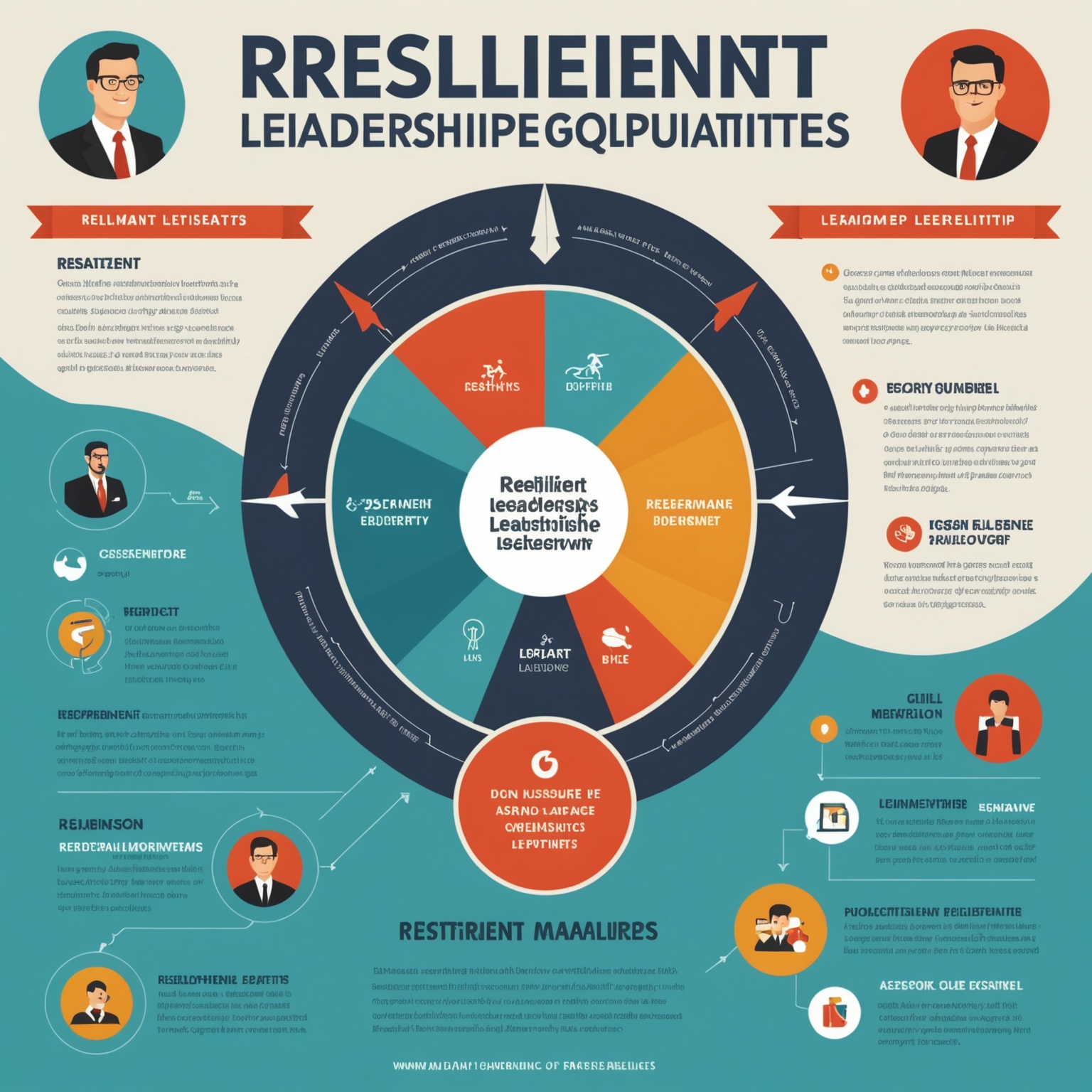 Resilient Leadership Qualities Infographic Resilient Leadership Qualities Infographic