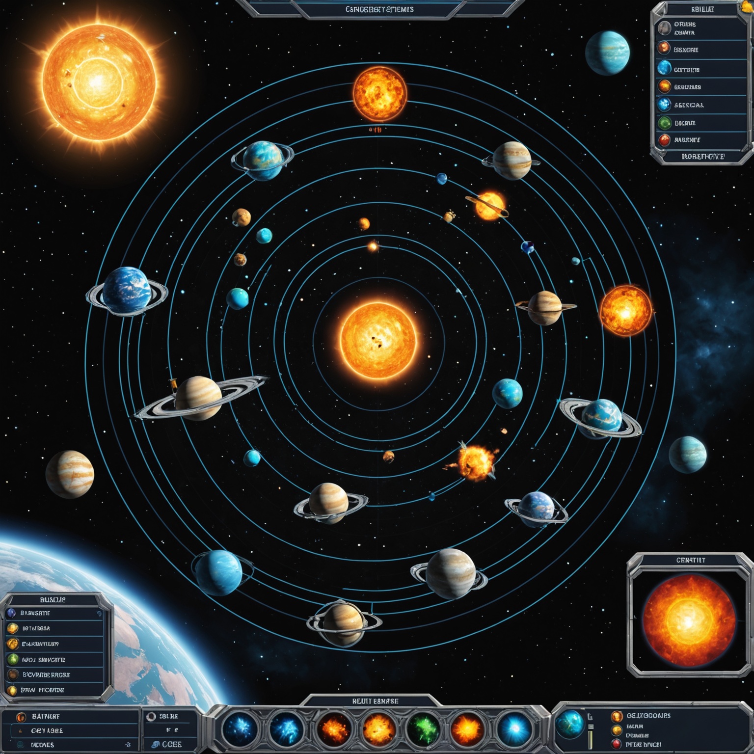 Resource management screen in Galactic Conquerors