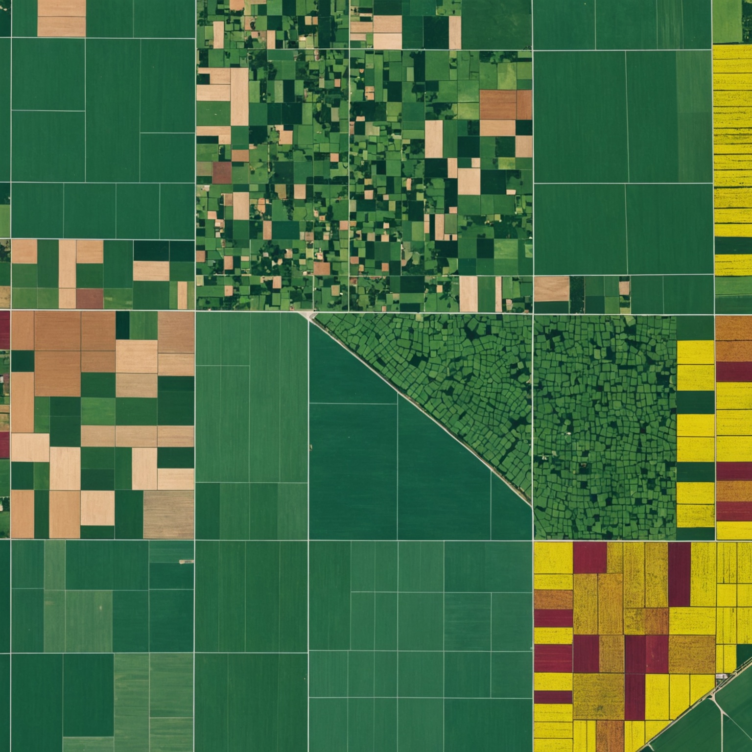 Satellite Images Showing Crop Health Variations Satellite Images Showing Crop Health Variations
