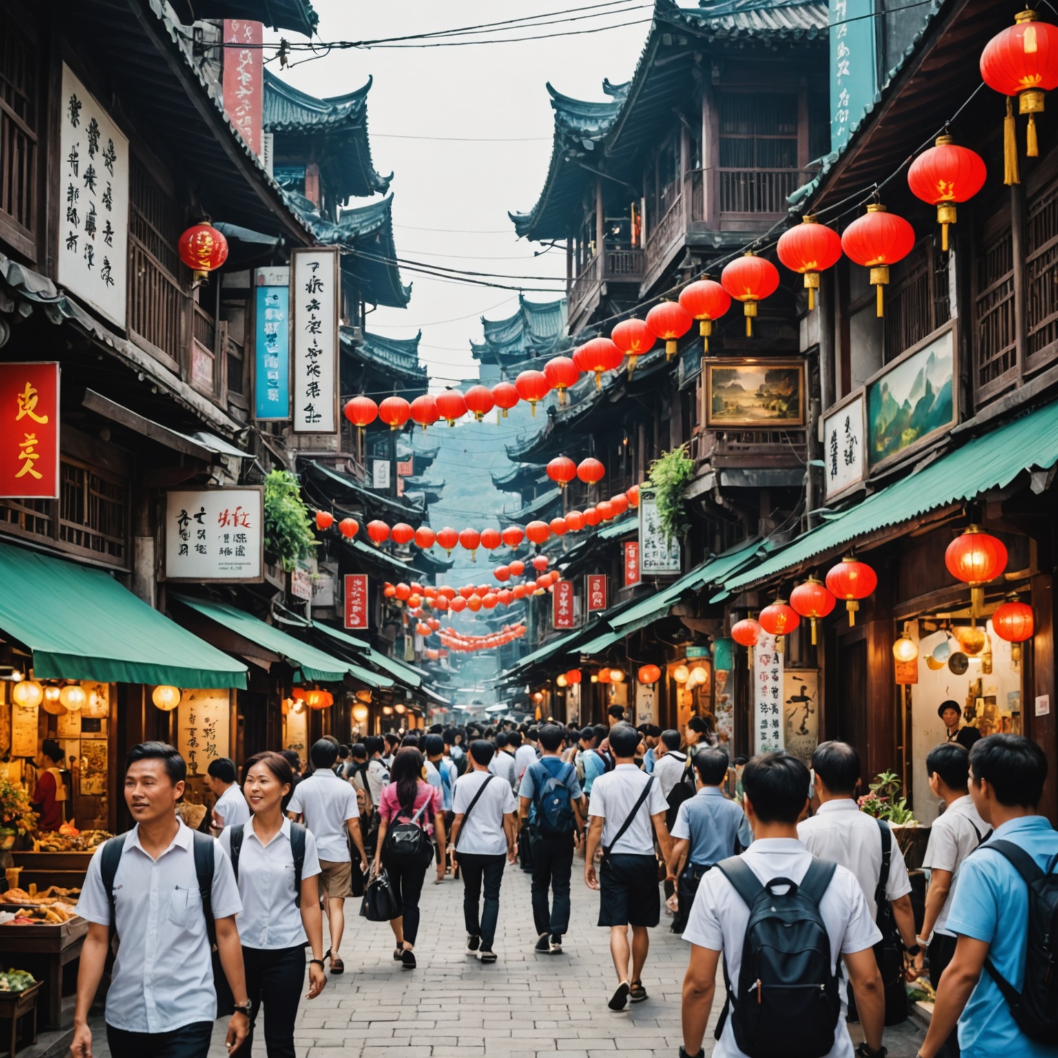 Tourist spot in Asia-Pacific with technology Tourist spot in Asia-Pacific with technology