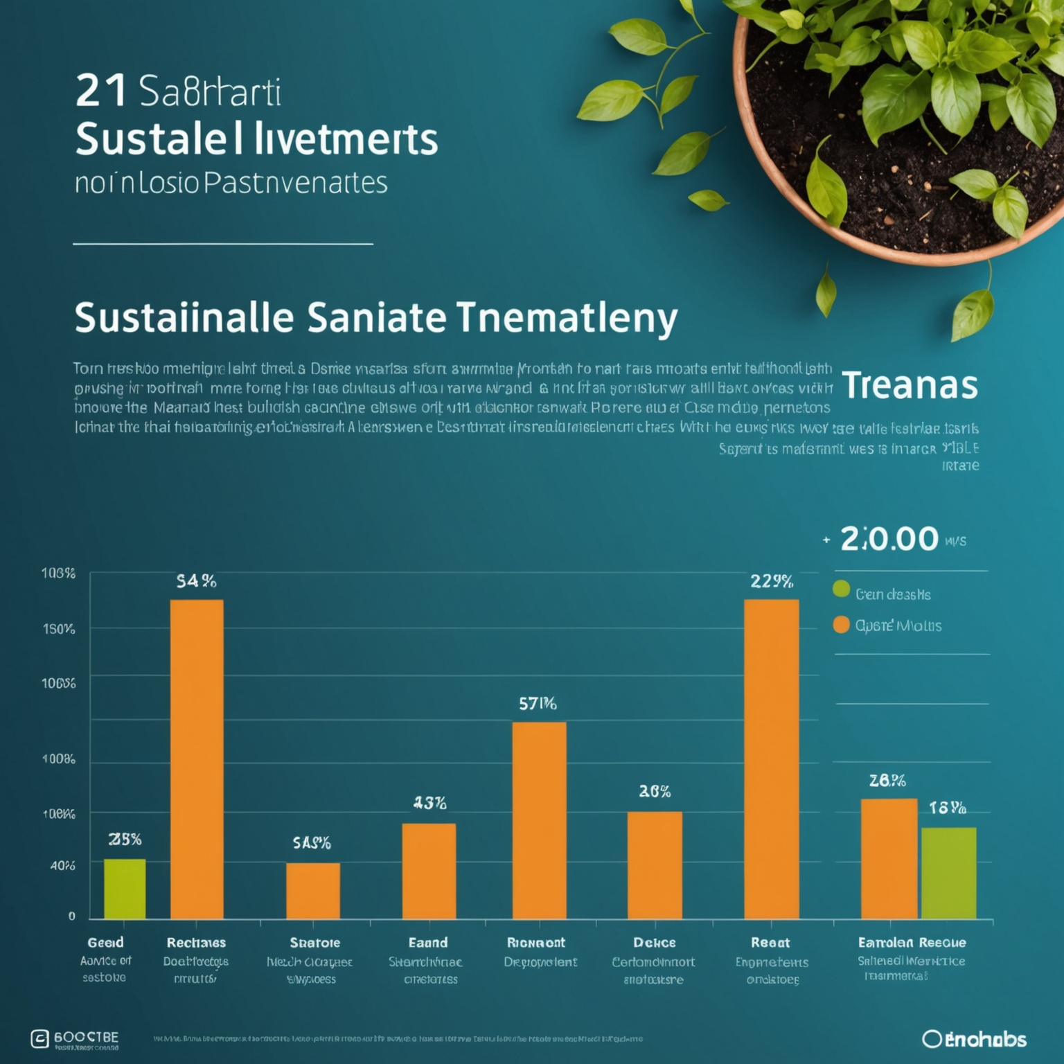 Trends in sustainable investments graph Trends in sustainable investments graph