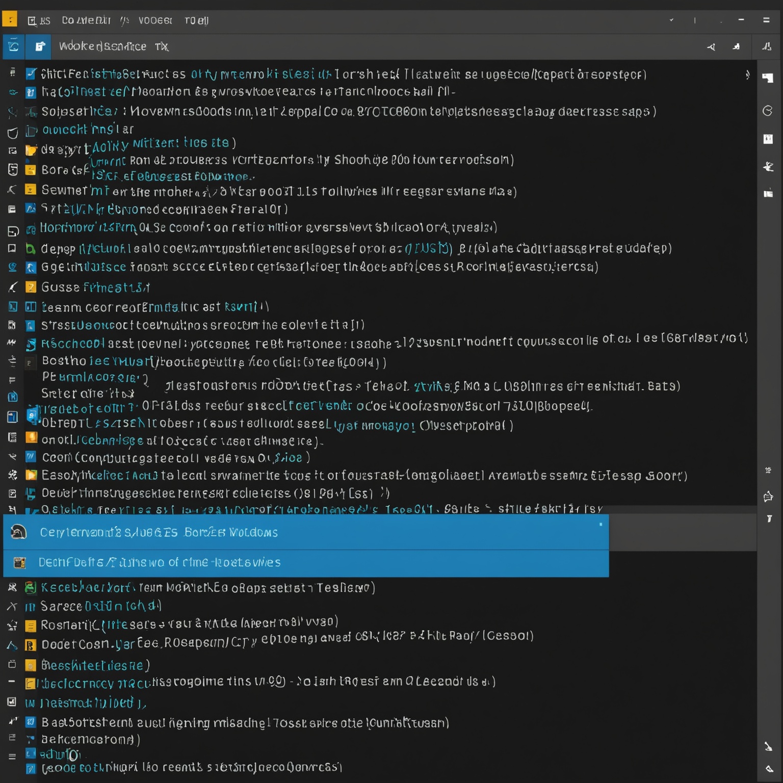 VSCode interface VSCode interface