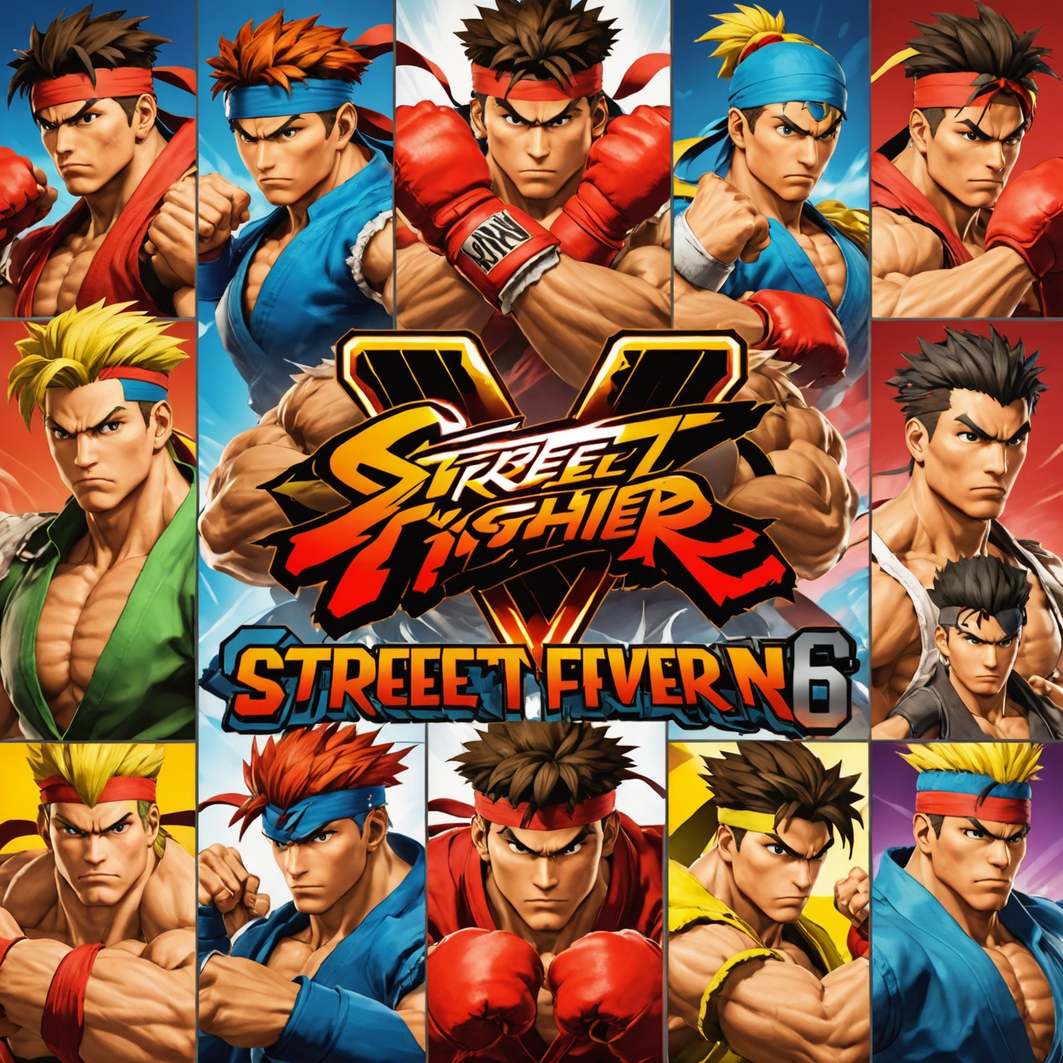 Vibrant Street Fighter 6 character selection screen