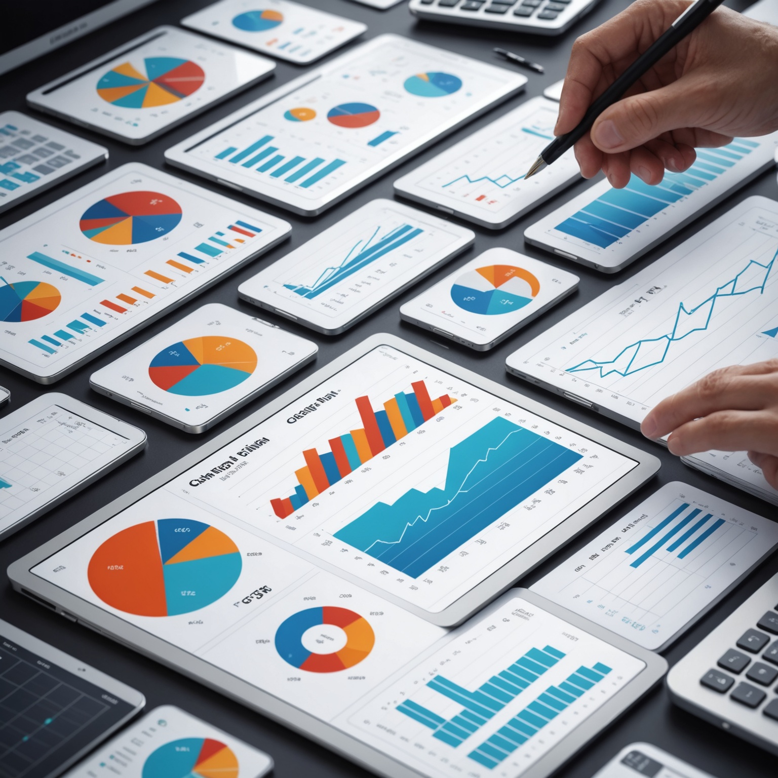 Visualisierung von Finanzdiagrammen und Datenanalyse