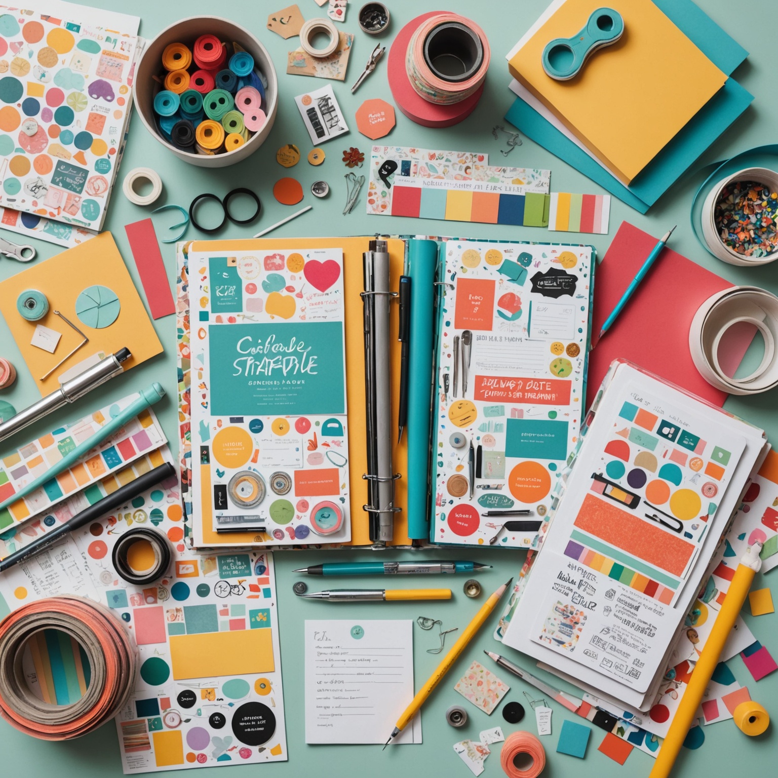 colorful-scrapbooking-materials