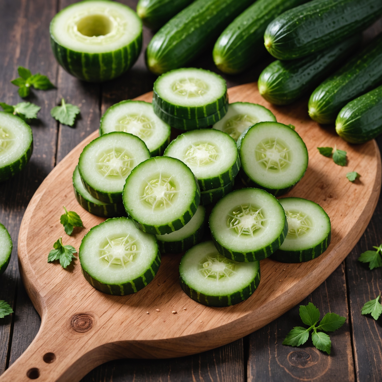 fresh cucumber slices
